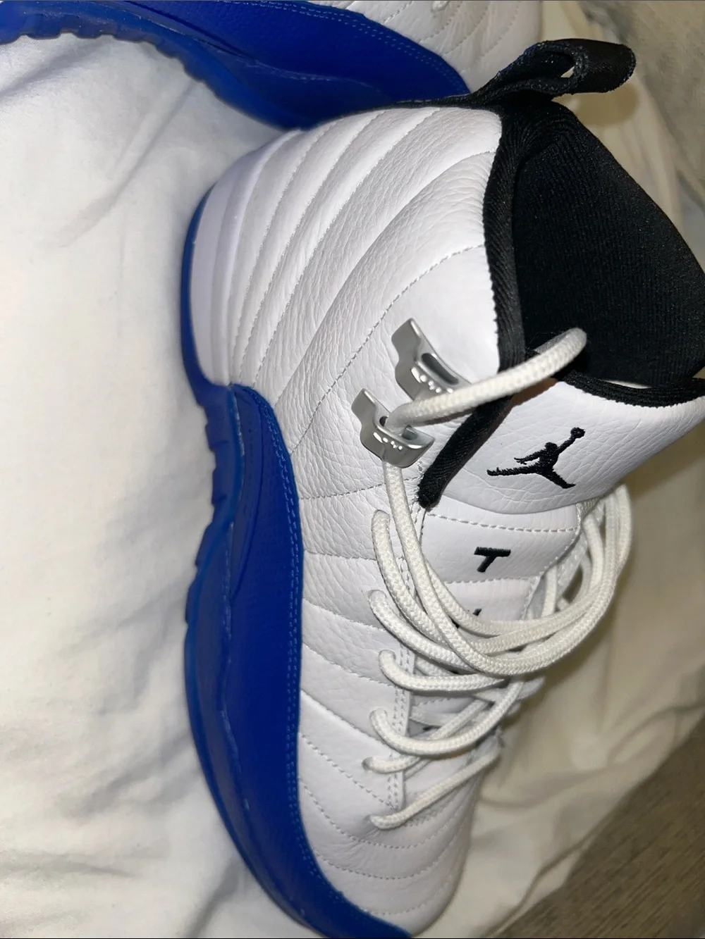 Jordan Men’s High-Top Sneakers in White and Blue